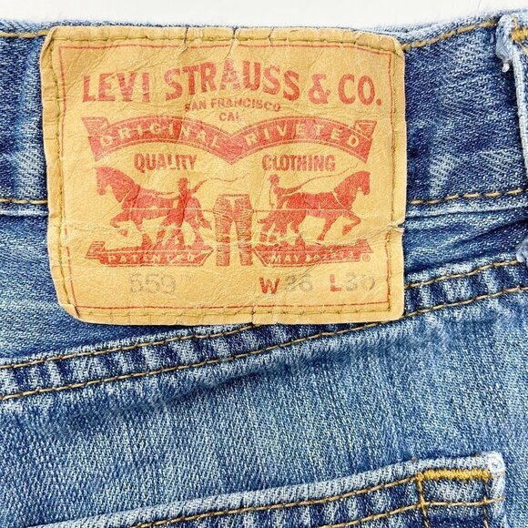 LEVI'S | Distressed Denim Cut-Off Shorts - Picture 8 of 12